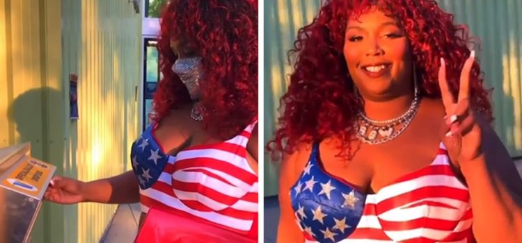 lizzo-struts-her-way-to-the-ballot-box,-twerks-after-voting