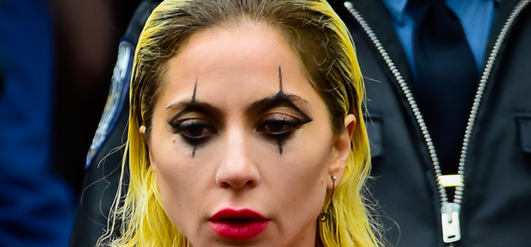 Lady Gaga in Full Costume & Makeup As Harley Quinn in 'Joker 2'