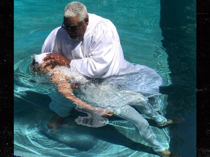 angela white getting baptized