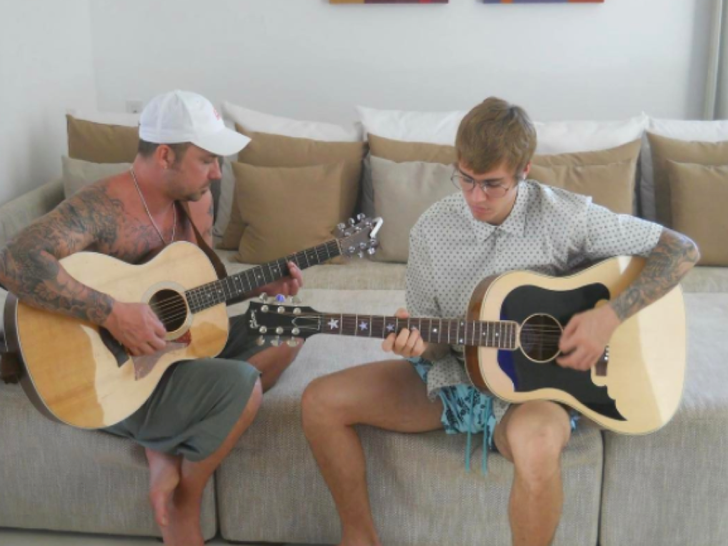 Jeremy and Justin Bieber -- The Father/Son Photos