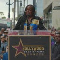 Tupac Gets Hollywood Star as His Sister Holds Back Tears in Tribute