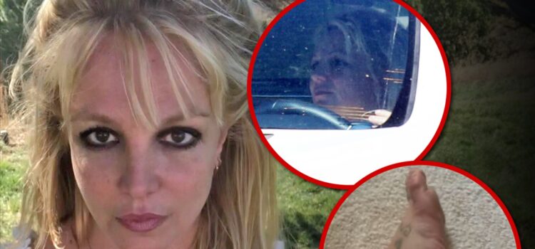 Britney Spears Driving with Severely Injured Foot, BF Paul Soliz with Her